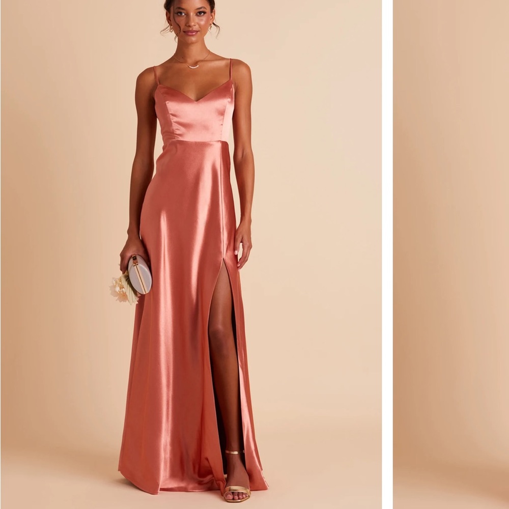 Birdy Grey Terracota Satin Bridesmaid Dress - XS